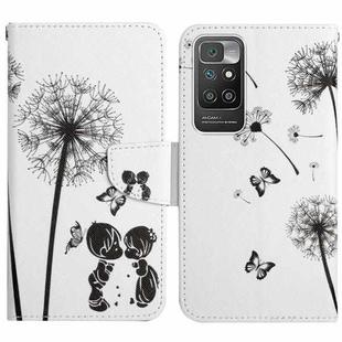 For Xiaomi Redmi 10 Painted Pattern Flip Leather Phone Case(Dandelion)