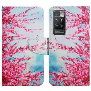 For Xiaomi Redmi 10 Painted Pattern Flip Leather Phone Case(Cherry Blossoms)