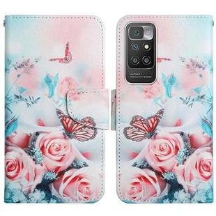 For Xiaomi Redmi 10 Painted Pattern Flip Leather Phone Case(Peony Butterfly)