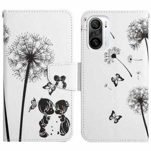 For Xiaomi Redmi K40 Painted Pattern Flip Leather Phone Case(Dandelion)