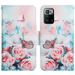 For Xiaomi Redmi Note 10 Pro 5G Painted Pattern Flip Leather Phone Case(Peony Butterfly)