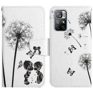 For Xiaomi Redmi Note 11 5G China Painted Pattern Flip Leather Phone Case(Dandelion)