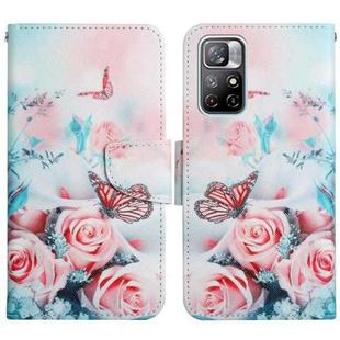 For Xiaomi Redmi Note 11 5G China Painted Pattern Flip Leather Phone Case(Peony Butterfly)