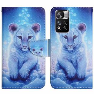 For Xiaomi Redmi Note 11 Pro 5G China Painted Pattern Flip Leather Phone Case(Little Leopard)