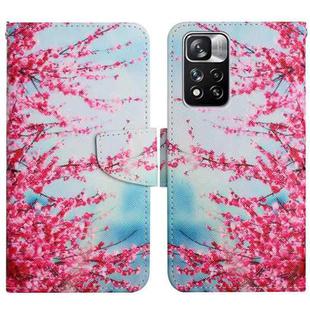 For Xiaomi Redmi Note 11 Pro 5G China Painted Pattern Flip Leather Phone Case(Cherry Blossoms)