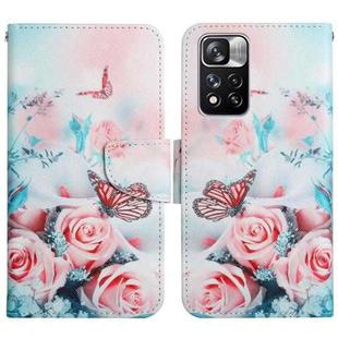 For Xiaomi Redmi Note 11 Pro 5G China Painted Pattern Flip Leather Phone Case(Peony Butterfly)