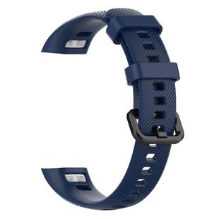 Silicone Watch Band for Huawei Honor Band 4 & 5(Navy Blue)