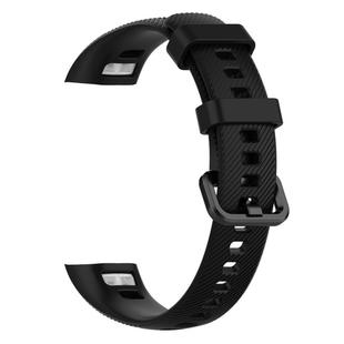 Silicone Watch Band for Huawei Honor Band 4 & 5(Black)