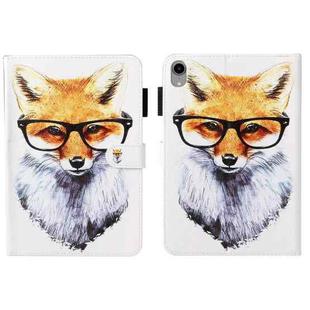 Cross Texture Painted Smart Leather Tablet Case For iPad mini 6(Fox)