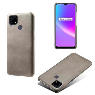 For OPPO Realme C25 Calf Texture PC + PU Phone Case(Grey)