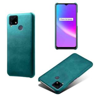 For OPPO Realme C25 Calf Texture PC + PU Phone Case(Green)