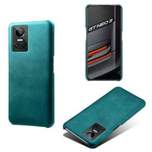 For OPPO Realme GT Neo3 Calf Texture PC + PU Phone Case(Green)