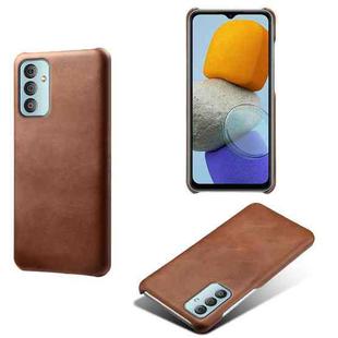For Samsung Galaxy M23 5G Calf Texture PC + PU Phone Case(Brown)