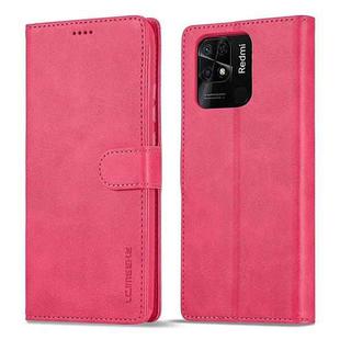 For Xiaomi Redmi 10C LC.IMEEKE Calf Texture Leather Phone Case(Red)