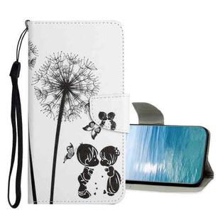 For Samsung Galaxy A13 4G Colored Drawing Pattern Flip Leather Case(Dandelion)