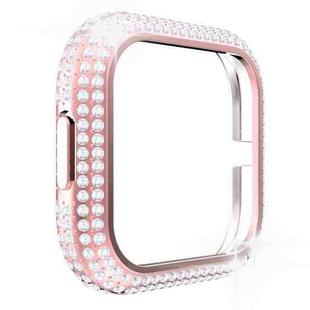 For Fitbit Versa 2 Diamond PC Half-pack Watch Case(Pink)