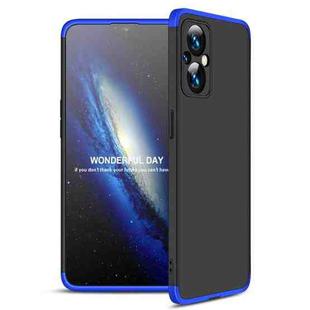 For OPPO Reno7 Z 5G / A96 5G / Reno7 Lite / F21 Pro 5G / OnePlus Nord N20 5G GKK Three Stage Splicing Full Coverage PC Phone Case(Black Blue)