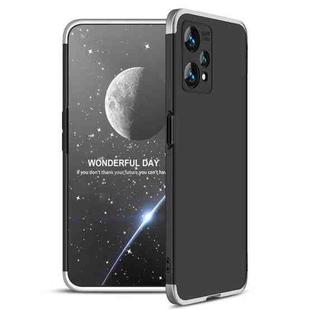 For Realme 9 Pro GKK Three Stage Splicing Full Coverage PC Phone Case(Black Silver)