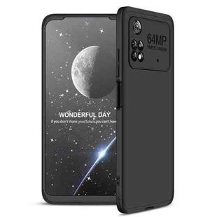 For Xiaomi Poco M4 Pro GKK Three Stage Splicing Full Coverage PC Phone Case(Black)