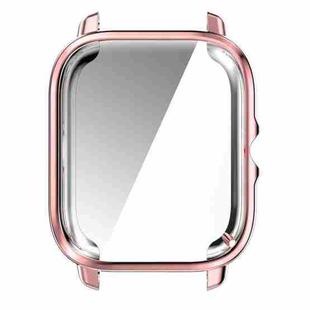 For Amazfit GTS 2 Full Coverage TPU Electroplating Watch Case(Pink)