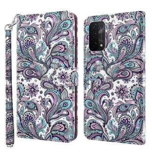 For OPPO A54 5G / A74 5G 3D Painting Pattern Flip Leather Phone Case(Swirl Pattern)