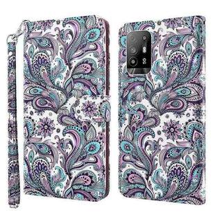 For OPPO A94 5G / A95 5G 3D Painting Pattern Flip Leather Phone Case(Swirl Pattern)