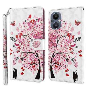 For OnePlus Nord N20 5G / OPPO A96 5G 3D Painting Pattern Flip Leather Phone Case(Cat and Tree)