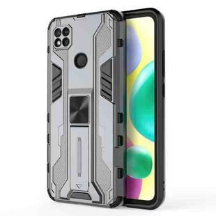 For Xiaomi Redmi 10A Supersonic PC + TPU Shock-proof Phone Case with Holder(Grey)