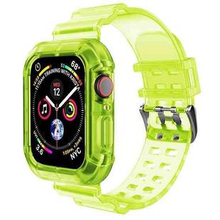 Transparent Watch Band For Apple Watch Series 8&7 41mm / SE 2&6&SE&5&4 40mm / 3&2&1 38mm(Transparent Yellow)