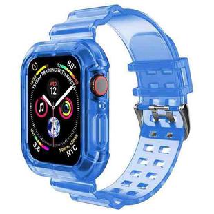 Transparent Watch Band For Apple Watch Series 8&7 41mm / SE 2&6&SE&5&4 40mm / 3&2&1 38mm(Transparent Blue)
