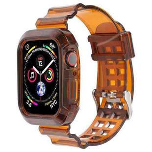 Transparent Watch Band For Apple Watch Series 8&7 41mm / SE 2&6&SE&5&4 40mm / 3&2&1 38mm(Transparent Brown)