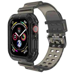 Transparent Watch Band For Apple Watch Ultra 49mm / Series 8&7 45mm / SE 2&6&SE&5&4 44mm / 3&2&1 42mm(Transparent Black)