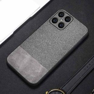 For Honor X8 Shockproof Splicing PU + Cloth Phone Case(Grey)