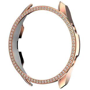 For Samsung Galaxy Watch 3 41mm Single Row Diamond PC Watch Case(Rose Gold)