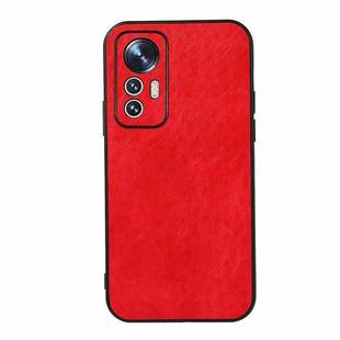 For Xiaomi Mi 12 Lite Accurate Hole Crazy Horse Texture PU Phone Case(Red)