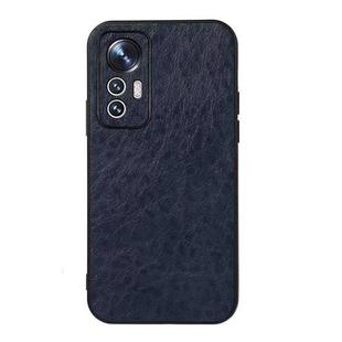 For Xiaomi Mi 12 Lite Accurate Hole Crazy Horse Texture PU Phone Case(Blue)