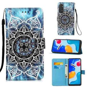 For Xiaomi Redmi Note 11S / Note 11 4G Foreign Colored Drawing Pattern Plain Weave Leather Phone Case(Undersea Mandala)