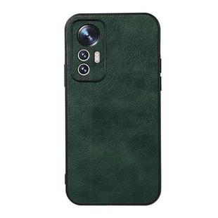 For Xiaomi Mi 12 Lite Accurate Hole Two-color Litchi Texture PU Phone Case(Green)