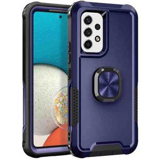 For Samsung Galaxy A53 3 in 1 Ring Holder PC + TPU Phone Case(Navy Blue)