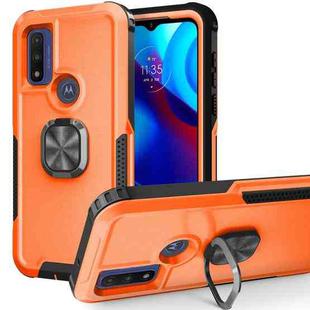 For Motorola Moto G Pure 3 in 1 Ring Holder PC + TPU Phone Case(Orange)