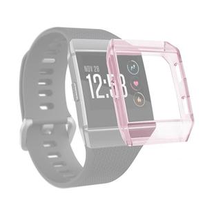 For Fitbit Ionic Full Coverage TPU Watch Case(Transparent Pink)