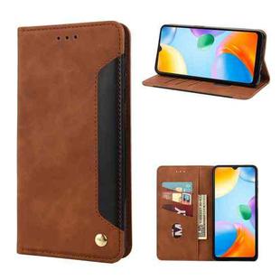 For Xiaomi Redmi 10C Skin Feel Splicing Leather Phone Case(Brown)