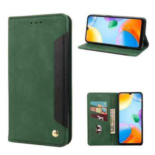 For Xiaomi Redmi 10C Skin Feel Splicing Leather Phone Case(Green)