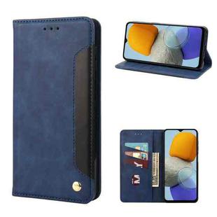 For Samsung Galaxy M23 5G Skin Feel Splicing Leather Phone Case(Blue)