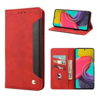 For Samsung Galaxy M53 5G Skin Feel Splicing Leather Phone Case(Red)