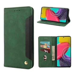 For Samsung Galaxy M53 5G Skin Feel Splicing Leather Phone Case(Green)
