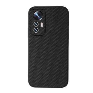 For Xiaomi Mi 12 Lite Accurate Hole Carbon Fiber Texture Shockproof Case(Black)