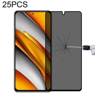 25 PCS Full Cover Anti-peeping Tempered Glass Film For Xiaomi Poco F3
