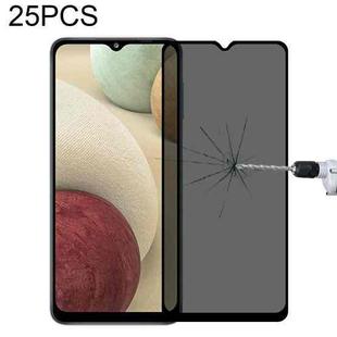 25 PCS Full Cover Anti-peeping Tempered Glass Film For Samsung Galaxy A12
