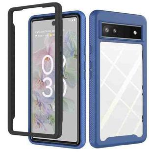 For Google Pixel 6a Starry Sky Solid Color Series PC + TPU Phone Case(Blue)